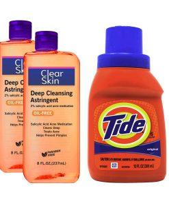 2 Clean Clear Astringent and Liquid tide original